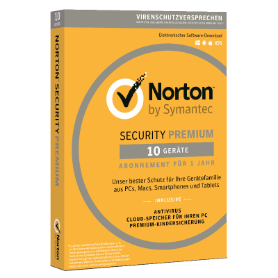 Symantec Norton Security Premium 3.0, 10 Geräte, Vollversion, [2020 Edition]