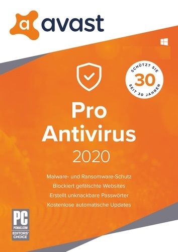 Avast Antivirus Pro 2020 inkl. Upgrade auf Premium Security